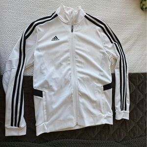 Adidas White Jacket with Black Stripes